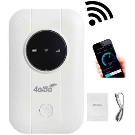 Routeur Hotspot Mobile 4G 5G avec Emplacement pour Carte SIM, WiFi de 300 Mbps, Partage de 10 Appareils, Routeur 4G 5G Portable pour Voyages D'affaires de Voyage