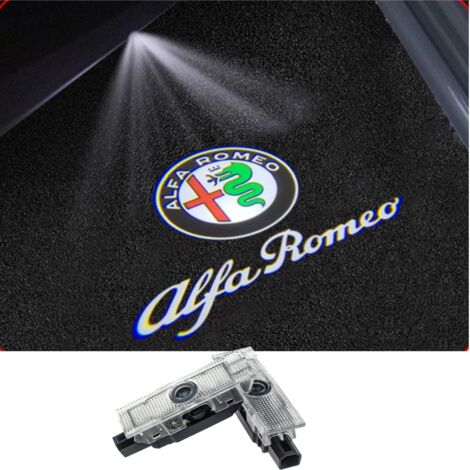 Éclairage de portières avec logo ultra-lumineux, éclairage de seuil de porte compatible avec Alfa Romeo Giulia 952, Stelvio 949, Tonale et Giulietta. Accessoires