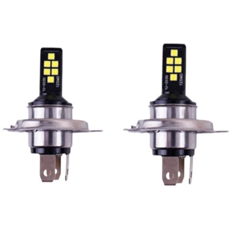 Ampoules LED H4 pour phares de voiture, 7500K, 24W, culot 3030, durée de vie 50 000 heures, 12V-24V, accessoires de remplacement pour voiture (1/5)