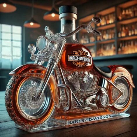 Carafe à whisky 300 ml, bouteille de vin, figurine artistique en forme de moto 3D, carafe à whisky en verre fantaisie de 30 cl, bouteilles de vin vides créatives