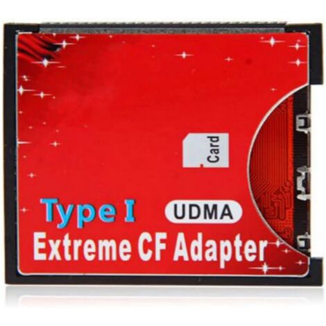 Adaptateur lecteur de cartes mémoire Compact Flash SD, SDHC et SDXC vers CF Type I (compatible avec les cartes de 16/32/64/128/256 Go). Convertisseur de cartes CF vers SD. (1/5)