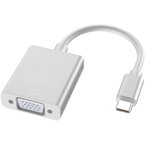 Adaptateur USB-C vers VGA, Thunderbolt 3 (Type-C) mâle vers VGA femelle, compatible avec Google Chromebook Pixel et MacBook Pro 2020, 2019 et 2018. (1/5)