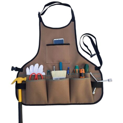 Tablier de Soudure,Tablier de Travail avec Poches, Fermeture à Boucle Réglable,Sangle Croisée Réglable pour Hommes et Femmes,Bricolage Maison Jardin Coiffeur Chef Taille Sangles Réglables Unisex (1/5)