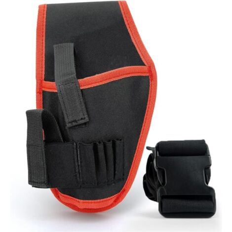 Pochette à outils en toile pour perceuse et pistolet thermique, pochette pour électricien, pochette de rangement pour outils, porte-outils de taille ajustable, pour bricoleurs, électriciens (1/5)