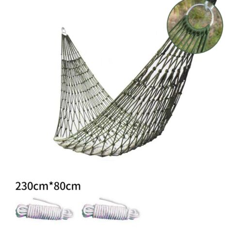Hamac Filet, de Jardin pour Une Personne, Camping, léger pour intérieur et extérieur,Vert (1/5)