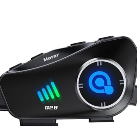 Casque de moto avec oreillette Bluetooth, caméra 1080p, enregistreur grand angle 120°, Bluetooth 5.3, étanchéité IP66