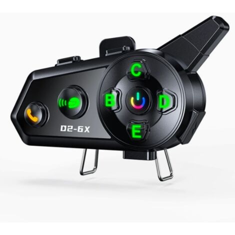 Casque talkie-walkie Bluetooth D26X : étanche et résistant à la poussière, partage et mixage de musique, communication multi-utilisateurs de 1 à 5 personnes. (1/5)