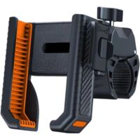 Support De Téléphone Pour Poussettes-matériau ABS, Taille 9.5x9.5x7cm, Couleur Noir Orange, Support De Téléphone Rotatif À 360 Degrés, Pince Sécurisée Antidérapante Suport De Cycle De Scooter De Mo