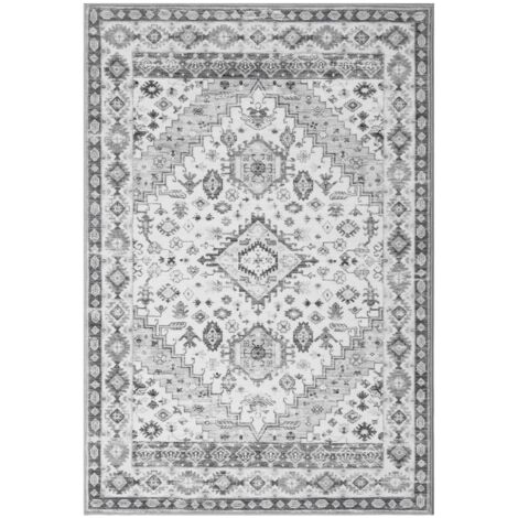 Tapis vintage à poils longs, lavable et antidérapant. Design oriental, facile d’entretien, idéal pour salon, chambre, couloir et cuisine. Adapté aux enfants et animaux. (1/5)