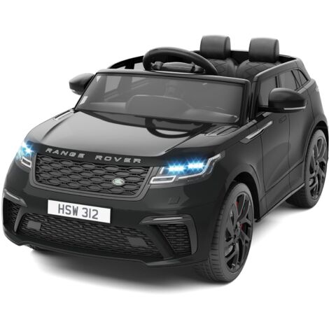 12V Voiture Electrique Enfànt, Land Rover Licenciée avec Télécommande, Musique & MP3, Véhicule Électrique pour Enfants 3 an+(Noir)
