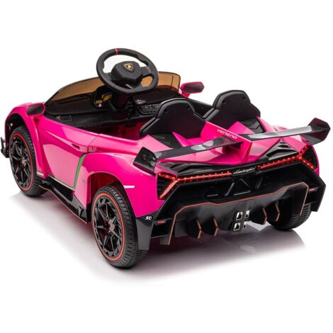 Voiture électrique enfant Lamborghini 12V 2 moteurs portes ciseaux lumière LED lecteur MP3 klaxon sans fil siège large 3 vitesses télécommande