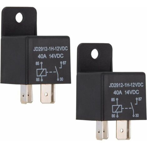 VURAHOME - Relais Voiture 4-Pin 40 Ampères Spst 12v, Modèle No .: JD2912-1H-12VDC 40A 14VDC, Auto Commutateurs et démarreurs, 2 Pack (1/5)