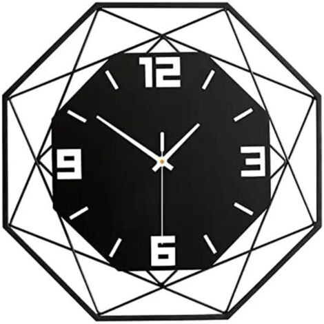 VURAHOME - Horloge Murale Bois Métal 30cm Horloge Murale Silencieuse sans Tic-Tac Salon Chambre Cuisine Bureau Grande Pendule Murale Bois Moderne Vintage Classique (1/5)