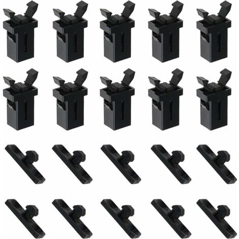 VURAHOME - 10 paires Serrure de Loquet de Poubelle à Couvercle Tactile en Plastique Rechange Compatible avec Brabantia 3 à 50 Litres