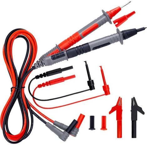 VURAHOME - Sondes de Multimètre, Kit de Test en Silicone Souple pour électricien, Cordons de Mesure Cat III 1000V & Cat IV 600V avec Pinces Crocodiles et Sonde à Aiguille (1/5)