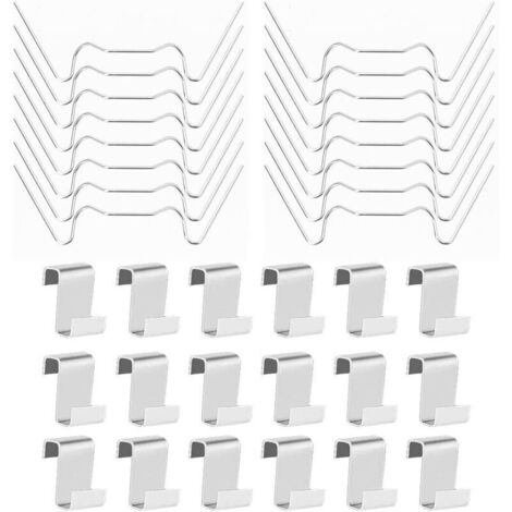 VURAHOME - Un lot de 150 clips en verre de serre, 75 clips en Z superposés pour la fixation de la serre, dont 75 clips en W pour le verre de serre (1/5)