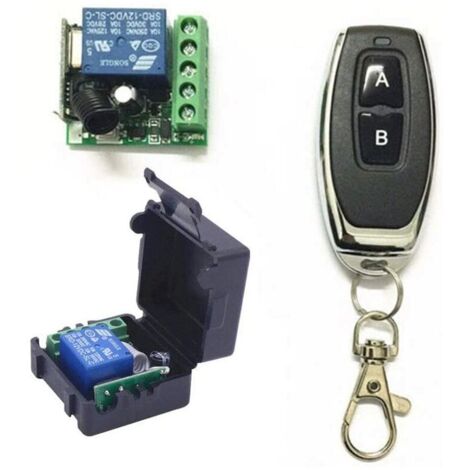 VURAHOME - 12V DC 1CH 433MHz RF Interrupteur De Commande A Distance Sans Fil Module De Relais Recepteur Universel 433 MHz Kit De Bouton De L'emetteur Diy (1/5)