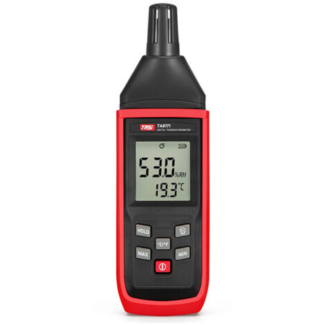 VURAHOME - Testeur de température et d'humidité portable Thermo-hygromètre Testeur de mesure de température et d'humidité -10℃50℃ 5 % HR 98 % HR avec rétroéclairage LCD℃/℉ Conversion (rouge) (1/5)