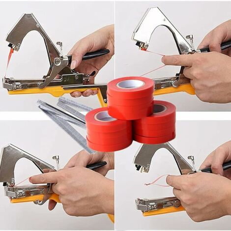 Liens Pour Attacher Les Tomates TLBL Pince à Lier, Pince De Jardin En Acier Inoxydable Outil De Jardinage Attacher Branche Tying Tool, Pour Plantes Légumes Fruits Fleurs Avec Ruban Machine A Nouer