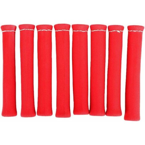 VURAHOME - Protecteur de Bougie D'allumage, 8 Pièces Couvercle de Bouclier Thermique Rouge Fil Botte Degré Protecteur de Bougie D'allumage Isolant pour Camion de Voiture (1/5)