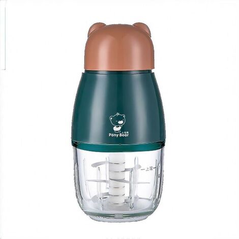 Mixeur bébé électrique 300ml – Verre borosilicaté – Lame tranchante 6 tranchants – Moteur puissant – Fonction en un clic