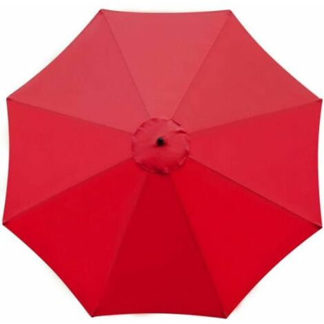 RHG Housse de rechange pour parasol 8 nervures 3M Tissu de rechange imperméable et résistant aux UV Rouge (1/5)