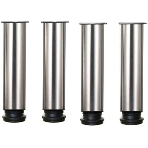VURAHOME - Pieds de meuble - Lot de 4 pieds de meuble réglables en hauteur en acier inoxydable pour armoires de table de canapé - 25 cm - 25 cm (1/4)