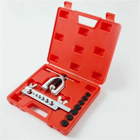 VURAHOME - Coffret Outil sertissage de tubes en Alu et Cuivre Kit d'évasement de Tuyau, Ensemble d'outils d'évasement de Tuyau de Frein pour tuyaux Doubles Simples en cuivre, en Laiton et en Aluminium