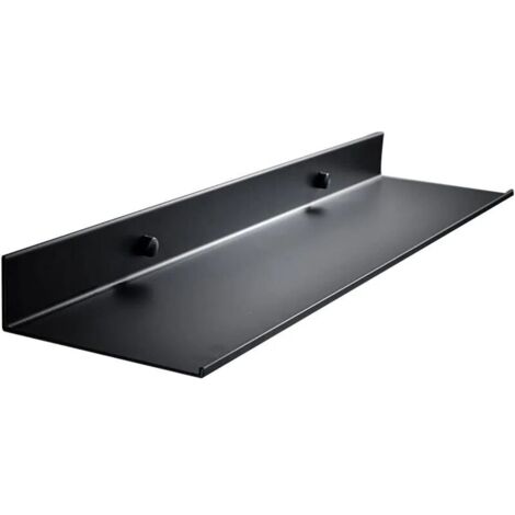 VURAHOME - Tablette de Douche Noire Etagere Douche Étagère de Douche Étagère Murale Flottante Organiseur Douche Rangement Tablette de Douche pour Salle de Bain et Cuisine (1/5)