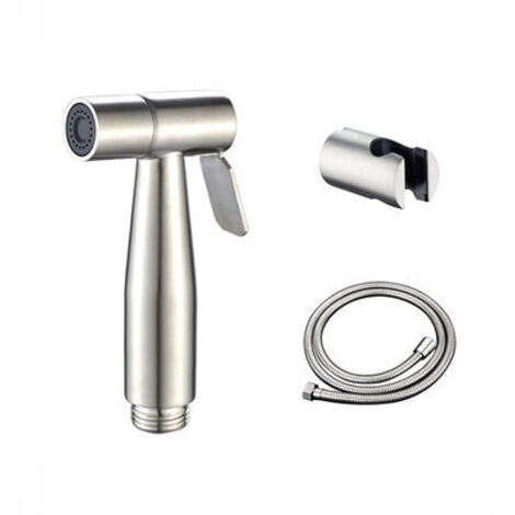 WC avec Douchette - Pulverisat Bidet a Main- Pomme de Douche Toilette avec Tuyau + Support en Inox (1/5)