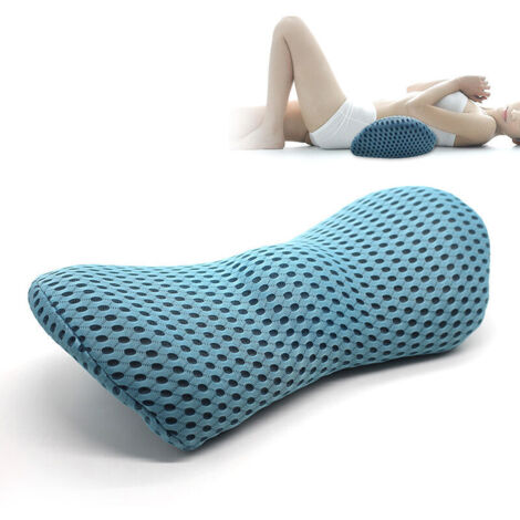 VURAHOME - Oreiller de soutien lombaire Oreiller lombaire ergonomique en mousse à mémoire de forme, soulage les maux de dos, respirant, détachable et lavable, parfait pour les chaises de bureau, les s (1/3)