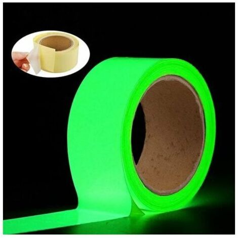 VURAHOME - Ruban Autocollant Ruban Fluorescent 5M X Ruban Adhésif Phosphorescent Lumineux 5Cm Glow In The Tape Dark Pour Décoration De La Maison De Signe De Sécurité (1/5)