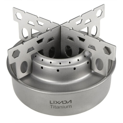 VURAHOME - Mini réchaud à alcool en titane pour camping en plein air avec support croisé pour support de réchaud (réchaud à alcool et support) (1/5)