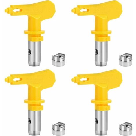VURAHOME - 4 Pièces Embouts de Pulvérisateur sans Air, Embout de Pistolet de Pulvérisation Haute Pression pour Pulvérisateur de Peinture en Acier au Tungstène Réversible Topretty pour Mur (Type 215 31 (1/5)