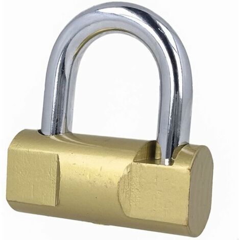 VURAHOME - Cadenas En laiton, Avec 3 Clés Inclus, Poids 450g, Robuste et Antivol Pour Serrure Garage Hangars Portes Armoires Fourgonnettes (80mm) (1/5)