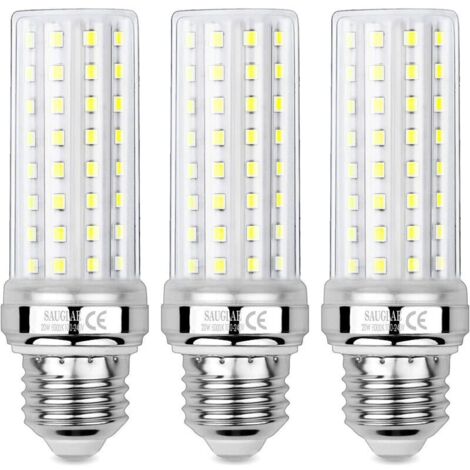VURAHOME - Ampoules de Mas LED 20W, équivalent 150W Ampoule Incandescente, 6000K Blanc Froid, Ampoules à E27 Vis Edison, 3 Pièces (1/5)