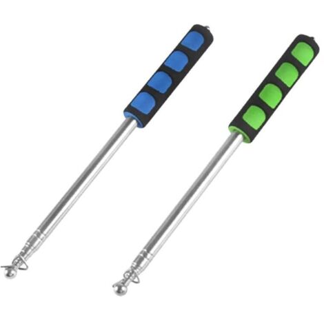 VURAHOME - 2 Pièces Mât Drapeau Mât Telescopique Mât Drapeau à Main en Acier Inoxydable Mât Porte Drapeau Bâtons Portable Télescopique Handheld Pole avec Poignée en (1/5)