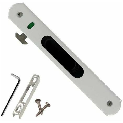 VURAHOME - Serrure de porte coulissante - Garnitures de quincaillerie de verrouillage simple de fenêtre de porte coulissante en acier inoxydable de ménage, (1/4)