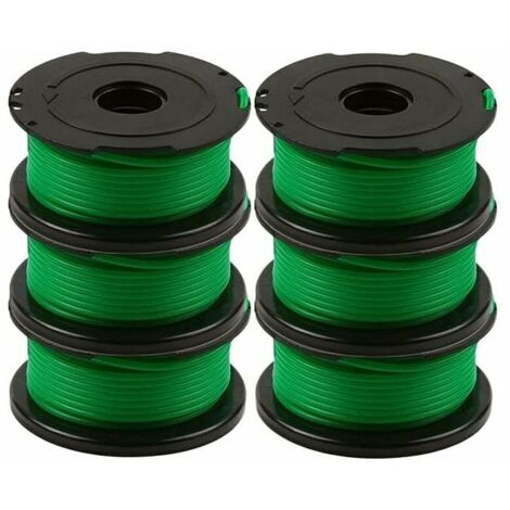 Lot de 6 bobines de fil pour débroussailleuse Black and Decker GL7033, GL8033, GL9035, 6 m (1/5)