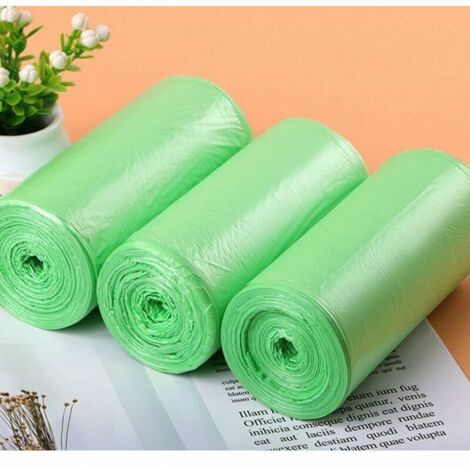 VURAHOME - Lot de 150 sacs poubelle biologiques, résistants à la déchirure, sacs pour déchets alimentaires, compostables et biodégradables, en amidon de mas., (1/4)