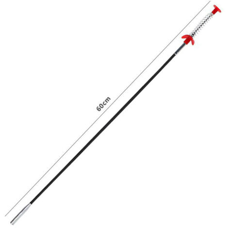 VURAHOME - Pipeline drague bloc d'égout nettoyage artefact griffe magique peut être pliée et étirée bâton de drague bouchon de tuyau de vidange de sol-(noir 60CM)-5pcs (1/5)
