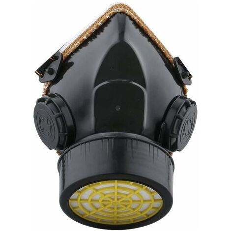 VURAHOME - Masque Respiratoire Réutilisable, Protection Masque Filtration Contre Vapeur Toxique, Anti Poussière Anti Gaz Masque Chimique pour Peinture Travaux Bricolage Ponçage (Noir), (1/5)
