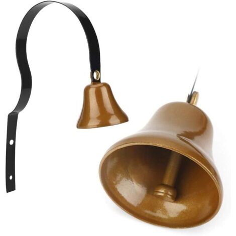VURAHOME - Cloche pour porte d'entrée cloche traditionnelle style cloche pendentif sonnette de porte métal pour décoration de maison (1/5)