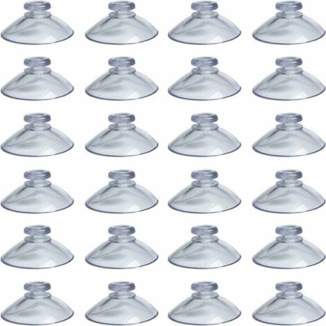 VURAHOME - 50 Pièces 30 mm Ventouses Transparentes Ventouse Coussinets en Plastique PVC sans Crochets (1/5)