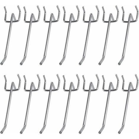 VURAHOME - Crochet de rangement 40 Pcs Crochet Panneau Perforé,Assortiment Panneaux Perforés,Porte Crochets Panneaux Perforés,Crochet Mural Perforé,Utilisé Pour L'Affichage Des Étagères Des Supermarch (1/5)