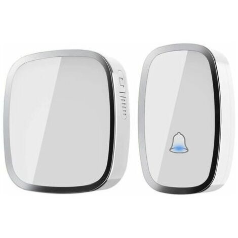 VURAHOME - Sonnette électrique sans fil étanche 300 mètres de portée Kit de sonnette avec flash LED et 36 sonneries 4 niveaux de volume Un émetteur et un récepteur