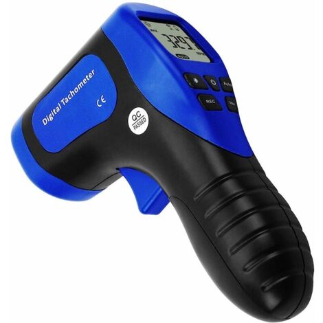 VURAHOME - Tachymètre de photo de laser tenu dans la main de Digital de Digital de tachymètre de vitesse de vitesse de disque d'enregistreur de rotation (60 données): 2.5-99999RPM (1/5)