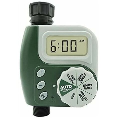 VURAHOME - Programmateur d'Arrosage Minuterie d'Arrosage Automatique Minuterie d'Irrigation pour Arroseur Contrôleur de Système d'arrosage avec Affichage LED pour Balcon et Terrasse Jardin Ferme Pelou