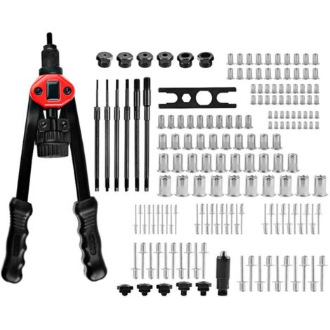 VURAHOME - 13'' Pince à Rivet Fileté à Double Poignées 330mm Kit de Riveteuse Robuste Riveteuse 100PCS Écrous de Rivets M3 M4 M5 M6 M8 M10 M12 100PCS Outils de Rivetage -Versailles