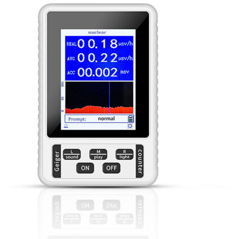 VURAHOME - Détecteur de rayonnement nucléaire portable Personals Compteur Geiger Rayons X Rayons γ Outil de détection de rayons β Modes de dose cumulée moyenne en temps réel Testeur radioactif domesti (1/5)
